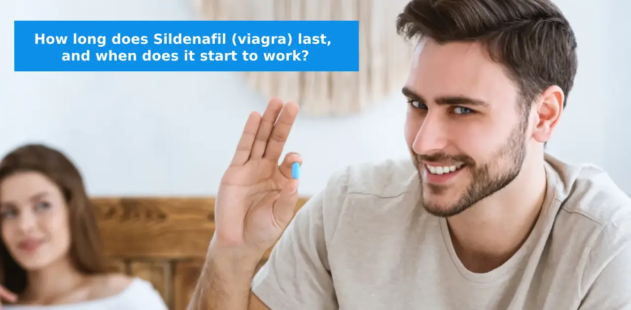 How long does Sildenafil (Viagra) last, and when does it start to work?